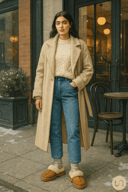 femme en style automnal