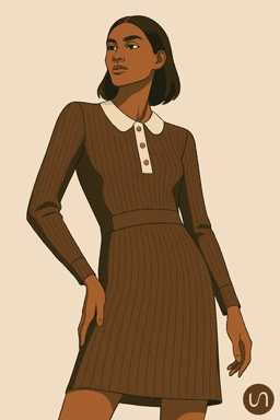 femme à robe en mailles