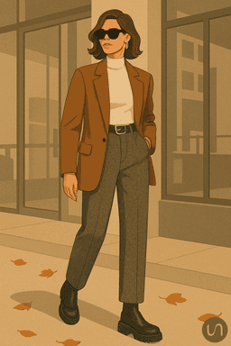 tenue avec pantalon en laine